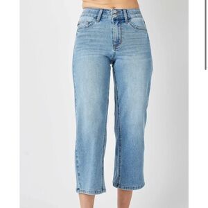 Judy Blue "Cool Runnings" Cooling Denim Wide Leg Crops
